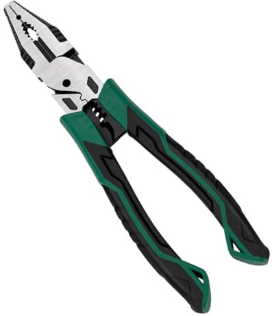 Alicates multifuncionales de 8 pulgadas para pelar cables, crimpadora, pernos cortadores para manejo de cables y reparaciones domésticas