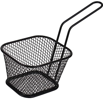 Alipis 2piezas Cesta Para Freír De Metal Colador De Malla Unidades Para Comidas Rápidas y Cocinas
