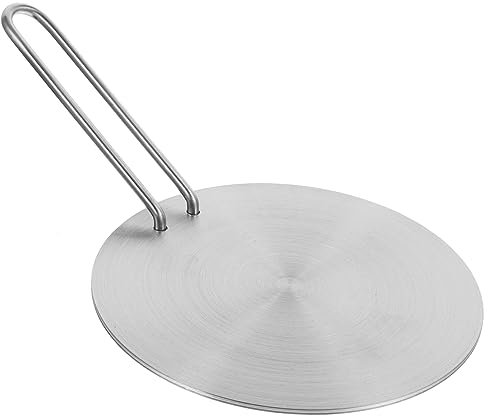 Mobestech Plaque d'Adaptation 18Cm pour Cuisinière à Induction Acier Inoxydable Amovible Diffuseur de Chaleur la Cuisine Pratique Plaque Chauffante