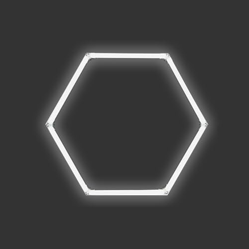 Eleeonora Luces LED Hexagonales para Garaje,Luz Hexagonal LED Techo,Luz LED Hexagonal Detallado De AutomóViles,LáMpara Hexagonal para SalóN De Belleza De Coche,para PeluqueríAs,Bares,Taller