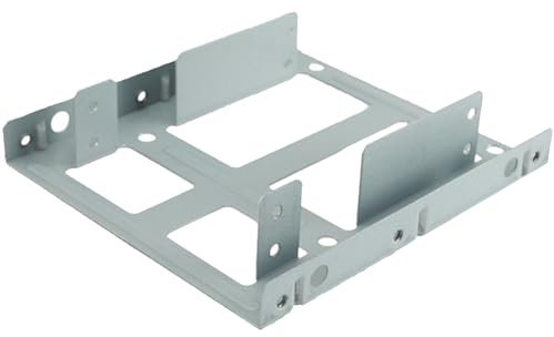 GKYQVE Marco adaptador de metal duro de alta resistencia para unidad de 2.5 pulgadas en bahías de computadora de 3.5 pulgadas, soporte adaptador de disco duro, marco de montaje de metal para PC