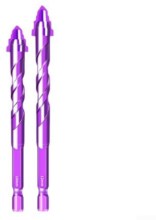 Punta da trapano a quattro bordi per metallo, legno, vetro, con posizionamento rapido dei bordi seghettati e design di raffreddamento con scanalatura filettata ((10 + 12))