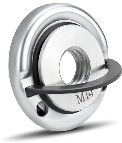Écrou de serrage rapide pour meuleuse d'angle M14 avec levier à serrage rapide, écrou de serrage pour toutes les meuleuses d'angle AEG, Flex, Hitachi, Metabo, etc. M14 (1 écrou de serrage rapide avec