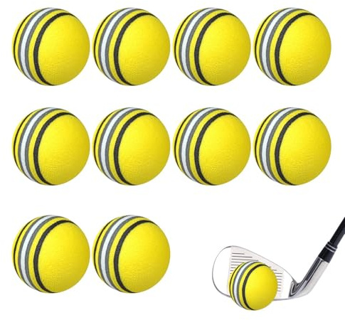 Générique Golfbälle für den Innenbereich, 10 Stück, weiche Trainingsbälle für Golf – für drinnen und draußen, Garten, Erwachsene, Anfänger