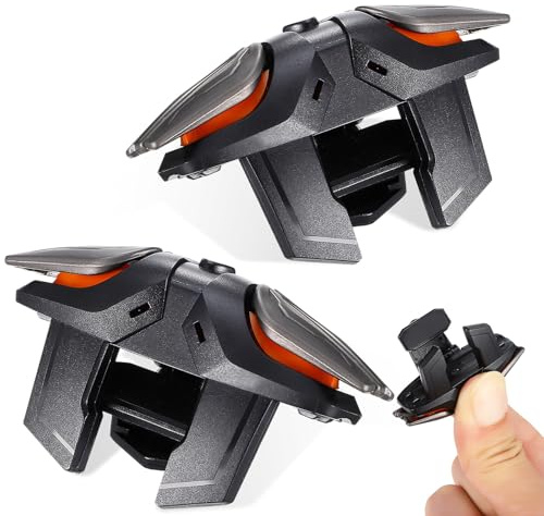 GETAJGHSD Mobile Game Controllers with Ergonomic Design and Screen Protection, Including Gloves and Charging Cable, Abs Plastic Game Triggers for Enhanced Gaming Experience