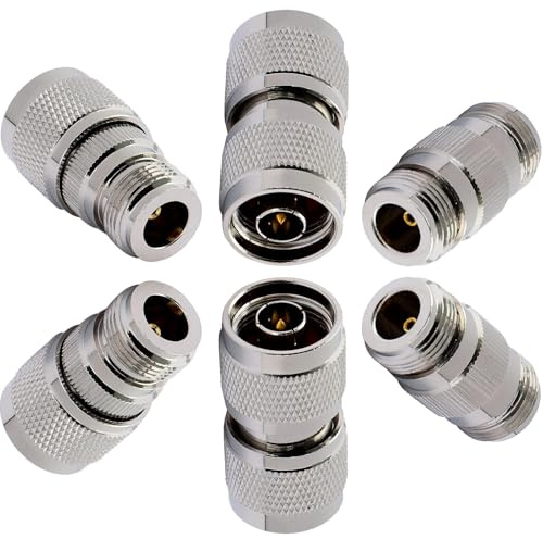 ACONRFTOL 6-teiliges N-Typ Adapter Set - N-Stecker/Buchse auf N-Stecker/Buchse HF-Koaxialverbinder für Amateurfunk-Antennenkabel und Handy-Signalverstärker (Nicht für TV-Geräte!)