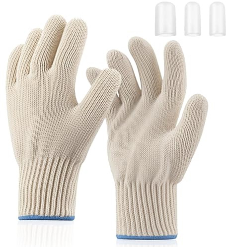 Heat Resistant Oven Gloves, Heat Resistant Cooking Oven Gloves with Fingers Grill Glove, Full Hand Protection, Grill Gloves for Outdoor Grill Gloves for Hot Food Handling (Set of 2)