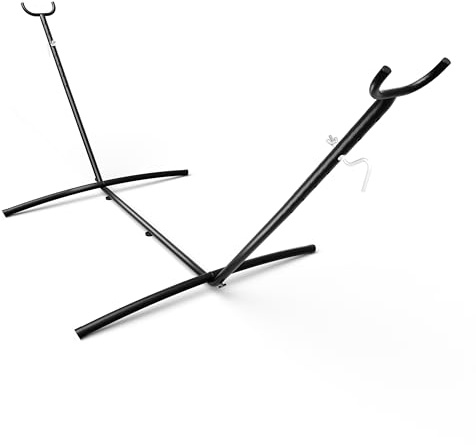 Garvee Soporte para Hamaca de 274 cm (9 FT), Estructura de Acero Ajustable de Alta Resistencia, Capacidad de 204 kg, Resistente a la Intemperie y Corrosión, Montaje Rápido para Jardín y Terraza, Negro