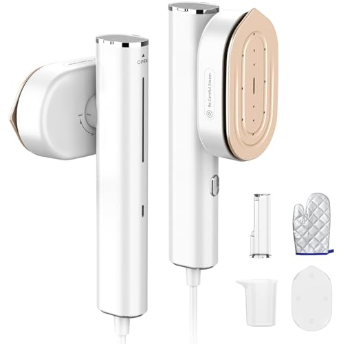 Hulmay - Vaporizador para ropa, plancha de vapor 2 en 1, vaporizador de mano de 1200 W con calentamiento rápido de 10 segundos, vaporizador de viaje para eliminación rápida de arrugas, vaporizador