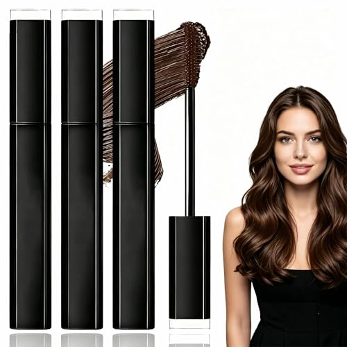 3 penne coloranti per capelli, 15 ml, colore marrone caffè, mascara, lavabili, resistenti e facili da rimuovere, per una rapida copertura di capelli bianchi, per uomini e donne