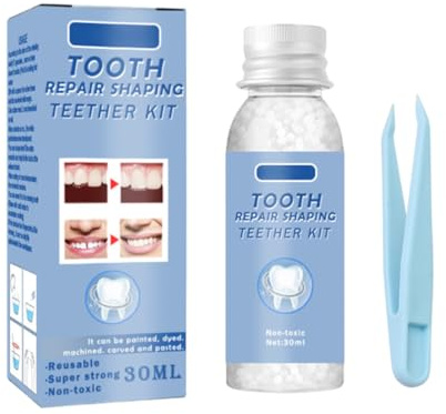 JHAZUN Kit de Reparación de Dientes Definitivo, Relleno Dental Fácil de Usar en Casa para Dientes Rotos o Faltantes, Recupera Tu Sonrisa en Minutos, 30g