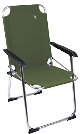 Bo-Camp Alu Klappstuhl Angelstuhl Anglerstuhl Camping Stuhl Klappsessel Faltbar Grün