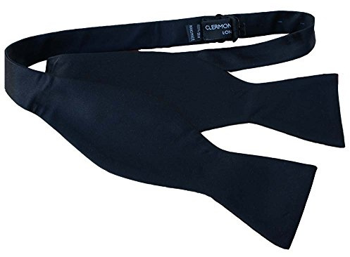 Luxury 100% Black Silk Self Tie Bow Tie(Size: Adjustable)