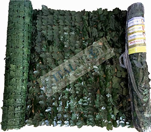 ITALFROM Siepe Finta Edera Artificiale Sintetica Arelle Ombreggiante X Rete Recinzione - Rotolo 3mt X H 100 cm 4998
