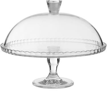 KASANOVA Alzata Pasabahce con piede e cupola trasparente Tavola