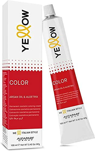 Alfaparf Group Permanente Kosmetikfarbe – 7 mittelblond – Yellow Color Argan Oil & Aloetrix – 100 ml