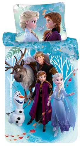 Disney Reine des Neiges - Parure de Lit - Housse de Couette Coton