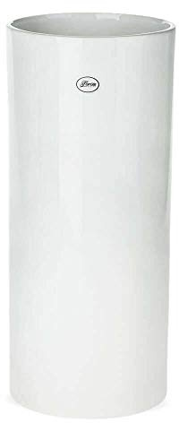 matches21 Vase Keramik Zylinder weiß Deko Keramikvase Blumenvase Tischvase Bodenvase hoch rund 1 STK - Ø 16x35 cm