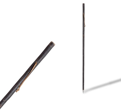Bordón para Caminar por la montaña Madera castaño Natural con Piel 125cm Talla L (531) Senderismo