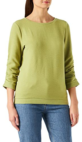 TOM TAILOR Denim Damen Sweatshirt mit Raffarm