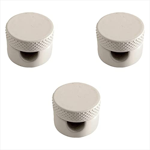 AMARCORDS - 3 Aluminium Deckenpins mit sichtbarer Kabelanpassung. Deckenbefestigung für Lampen und Aufhängungen. Farbe WEISS