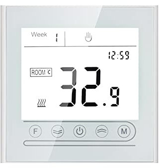 MincoHome 95~240V Tuya Smart Intelligent WiFi Thermostat Room Electric/Water/Gas Boiler Floor Heating Temperature Controller Works with Amazon Alexa,Google Home (Warmwasserbereitung)