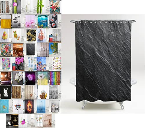 Sanilo Duschvorhang, viele schöne Duschvorhänge zur Auswahl, hochwertige Qualität, inkl. 12 Ringe, wasserdicht, Anti-Schimmel-Effekt (Granit, 180 x 200 cm)