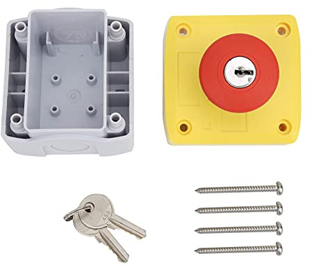 Scatola della Stazione Dell'interruttore di Arresto di Emergenza, IP65 380V 5a Rilascio a Chiave O Pulsante a Fungo Impermeabile con Rilascio a Pressione(Key release)