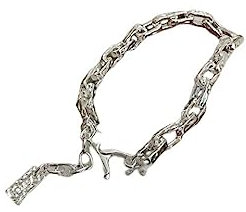 LerijN Armband Damen Silber,S925 Silber Armband Für Frauen Silber Büroklammer Sterling Silber Armband Armreif Mit Verstellbarer Silberkette Glücksschmuck Für Frauen