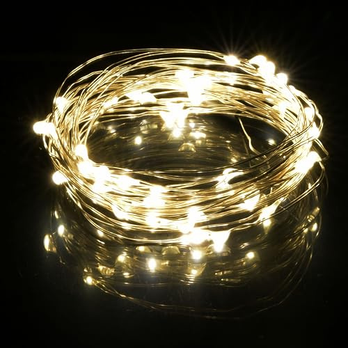 KARSUM USB Powered String Lights,LED Silver Wire Micro Fairy Lights,5M/16.4Ft 50 Twinkle Lights for Indoor Bedroom Garden Party Wedding Christmas Party Decoration (5M/16 Ft., Warm White)