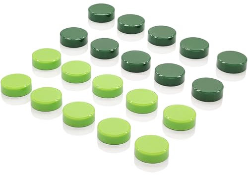 ZDZBLX Magnete für Magnettafel, 20 Stück Magnete Stark, Kühlschrankmagnete Mini, Runde Whiteboard Magnet Bunt, Kleine Magneten für Kühlschrank, Pinnwand, Magnetwand, Schule, Büro - Grün Tafelmagnete