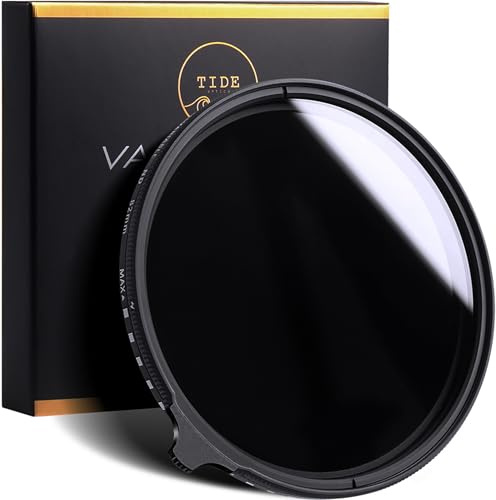 Tide Optics VND2-32 and 1/4 MIST Filter 77mm - Dual Function CineSoft and Variable Neutral Density Filter