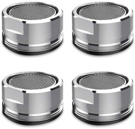 Paquete de 4 filtros de boquilla de malla para ahorro de agua, cabezal de grifo, aireador, piezas de repuesto, boquilla de inserción, boquilla de inserción, para cocina, baño, ducha, fregadero, base