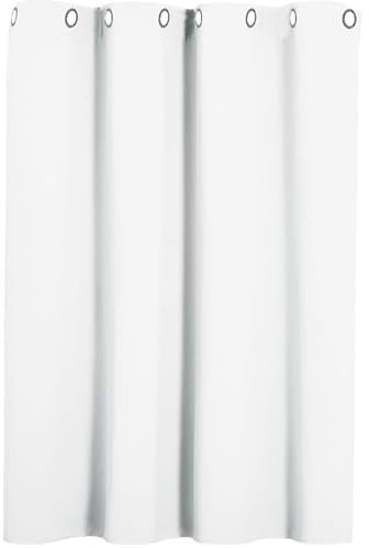 AMZYU Ösenvorhang Lärmschutzvorhang 1Er Pack, 135 x 230 cm Schöner Weicher, Kälteschutz Warm Thermogardinen Dicke Vorhänge, Blickdicht Waschbar Größe Und Farbe Wählbar, Weiß