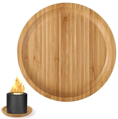 20cm Tapis de Foyer de Table pour Solo Stove Mesa & Mesa XL, Rond Tapis en Bois Résistant à la Chaleur Protection de Table Tapis de Barbecue Accessoires de Poêle