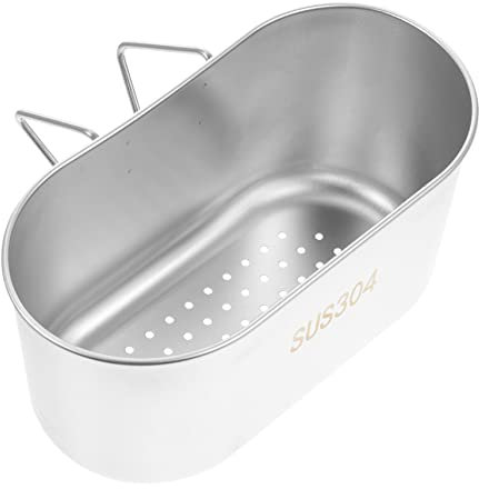 TOYANDONA Kitchen Sink Drain Basket Stainless Steel Over Sink Fruit Holder Water Filter Basket Hanging Storage Rack for Kitchen