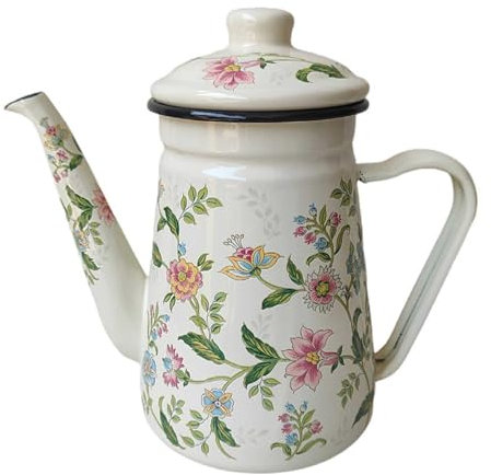 AXIKALB Coffee Pot Thickened Enamel Hand Brewed Oil Pot Kitchen Boiling Water Tea Maker Induction Cooker Gas Use
