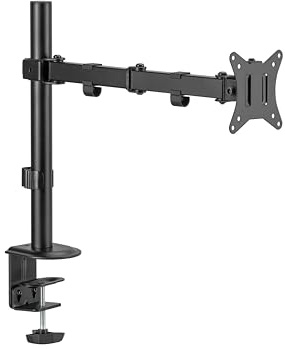 PureMounts Monitorhalterung Tischhalterung 17-32 Zoll VESA 75 100 Halterung | Monitor Halter für 17-32 Zoll Displays, VESA 75 100, neigbar, schwenkbar, höhenverstellbar, Halterung für 1 Bildschirm