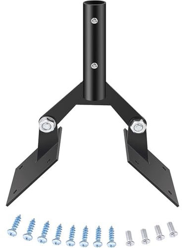 Weathervane Roof Mount, Flagpole Bracket Roof Emergency Sprinkler Bracket for Yard Weather Station Mounting Pole Adjustable Thickened Wind Vane Bracket with Hardware
