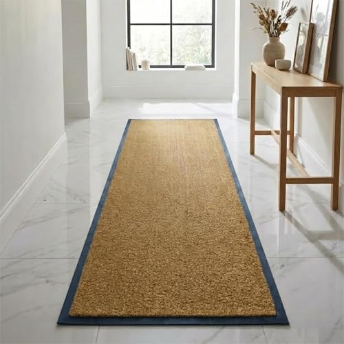 Fit Even Washable Rubber Doormat – Outdoor & Indoor Heavy Duty Non-Slip Doormat for Kitchen Garden, Inside & Outside Floor Mats, Waterproof and Dirt Trapper Entrance Doormats (Beige, 60x90 cm)