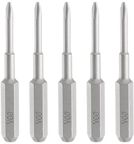 QUARKZMAN 5 Stück Y00 Tri Wings Schraubendreher Bit Set 5/32 Zoll Sechskantschaft 35mm/1,38 Zoll Länge Magnetisch 3 Punkt Y förmiger Kopf Sechskant Bits S2 Stahl Bitsatz für Akkuschrauber