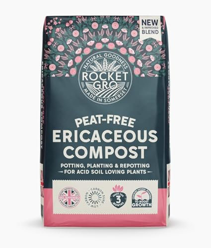 40L Ericaceous Compost, Peat-Free Multi-Purpose Compost, Premium Organic Blend for Acid-Loving Plants, Organic Growing, Ideal for Containers & Garden Beds