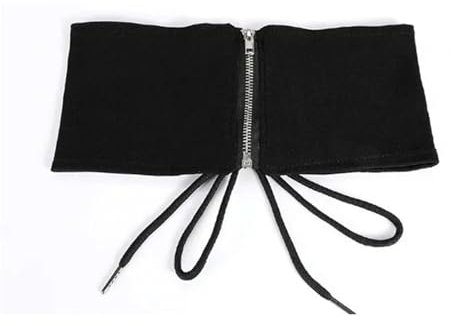 LuoAXINN Kummerbund Damen-Korsettgürtel, schwarzes Kleid, Designer-Bund, Lad-Reißverschluss, Kummerbund, elastischer breiter Taillengürtel