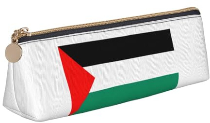 DRTGEDS Palestina flagga mode pennfodral, bärbar pennväska, brevpapper dragkedja söt förvaringsväska, för kontor, resor