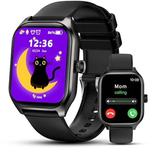 Smooce Smartwatch per Bambini con Fitness Tracker, Monitoraggio Della Frequenza Cardiaca, 120 + Modalità Sportive, Contapassi, Sveglia, Regalo per ragazzi e ragazze