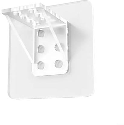 4 staffe di supporto per mensole, in plastica, per armadio, armadio, mensole, senza trapano, clip divisorie, forte capacità di carico in ABS, 7 cm x 7 cm, per piastrelle e pareti