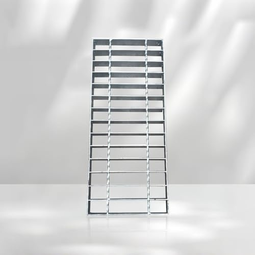 Rejilla de drenaje resistente a la corrosión de acero galvanizado para exteriores, para calzadas, patios y aceras (50 x 25 x 3 cm), solución de gestión del agua