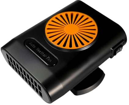 Riscaldatore Auto Elettrico - Ventilatore Elettrico 12V/24V per Sbrinamento Vetri,Ventilatore Riscaldante con Rotazione a 360 Gradi Sbrinatore Automobilistico per Cruscotto Guida Sicura Viaggio