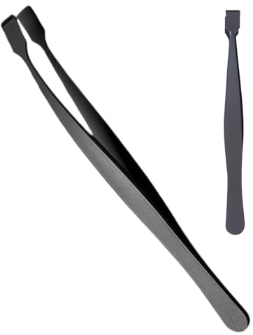 Wimpern Pinzette - 11.9x1.1cm Edelstahl Tool,Präzisionswerkzeug mit Anti-Rutsch-Griff und Wimpernkamm für Lashes, Applikator Einzelwimpern, Clusters o Augenlid-Tapes | Beauty, Studio, Make-up