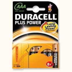 Duracell Plus Battery Alkaline AAA Size 1.5V Ref 7035017 [Pack 8]